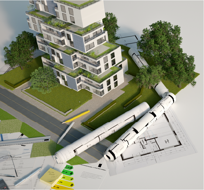 Angel City Sürdürülebilir Bina Tasarımı - Yağmur Suyu Depolama ve Güneş Panelleri